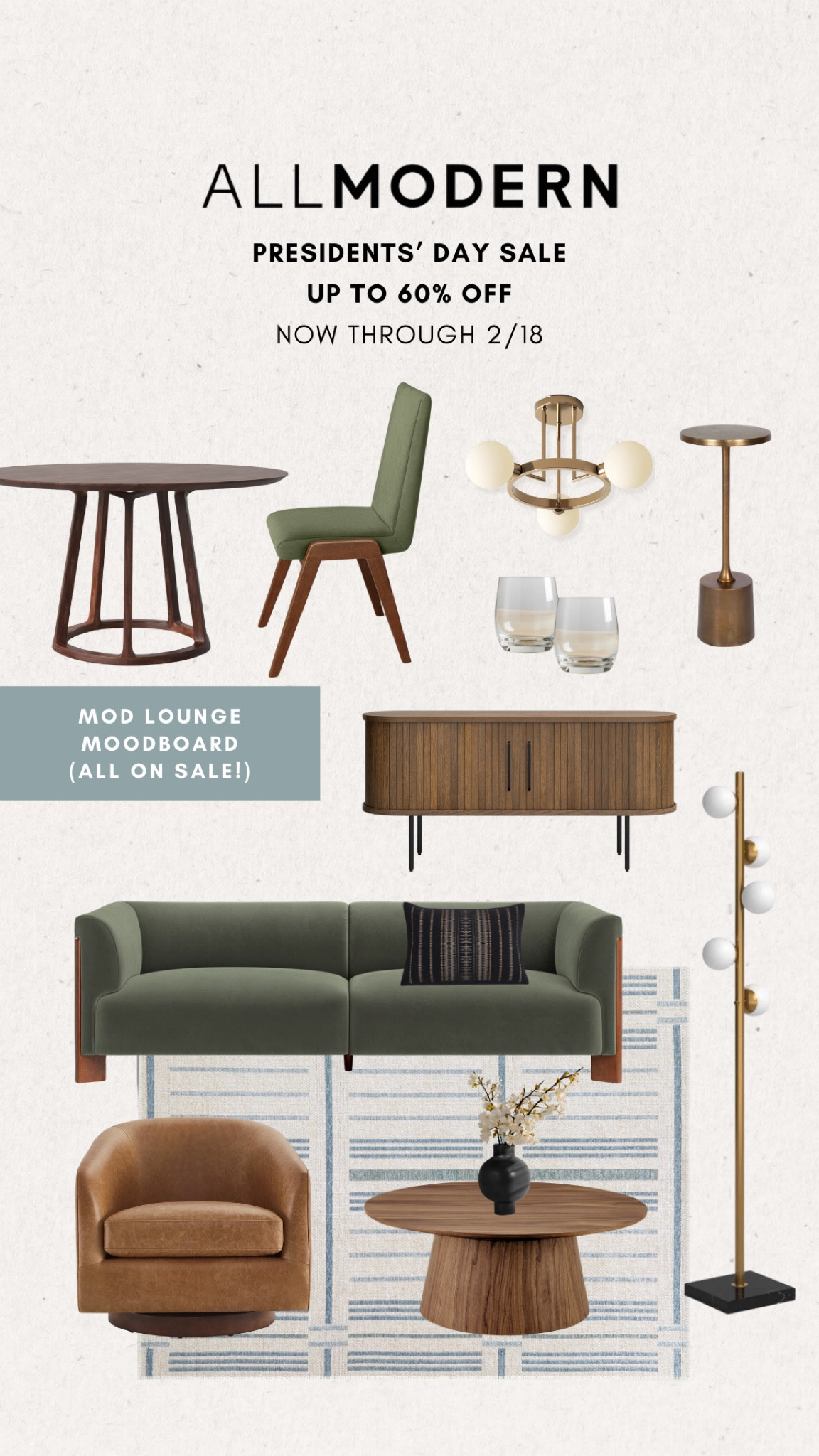 Modern lounge furniture and decor on sale for @allmodern’s Presidents’ Day Sale! Up to 60% off and fast shipping through 2/18 
#allmodernpartner #modernmadesimple 

#LTKHome #LTKSaleAlert