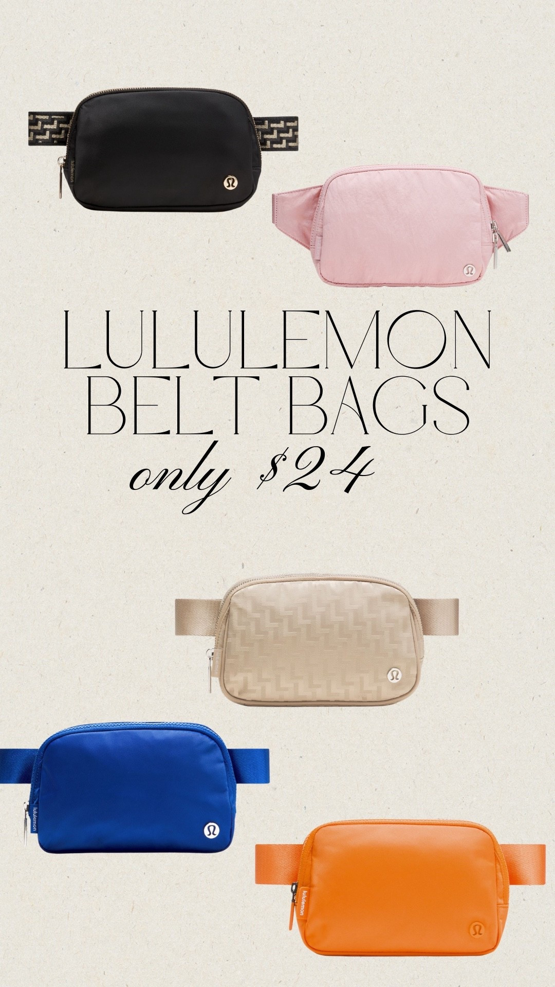 Lululemon year end sale belt bags only $24! 

#LTKSaleAlert #LTKootd #LTKFindsUnder50