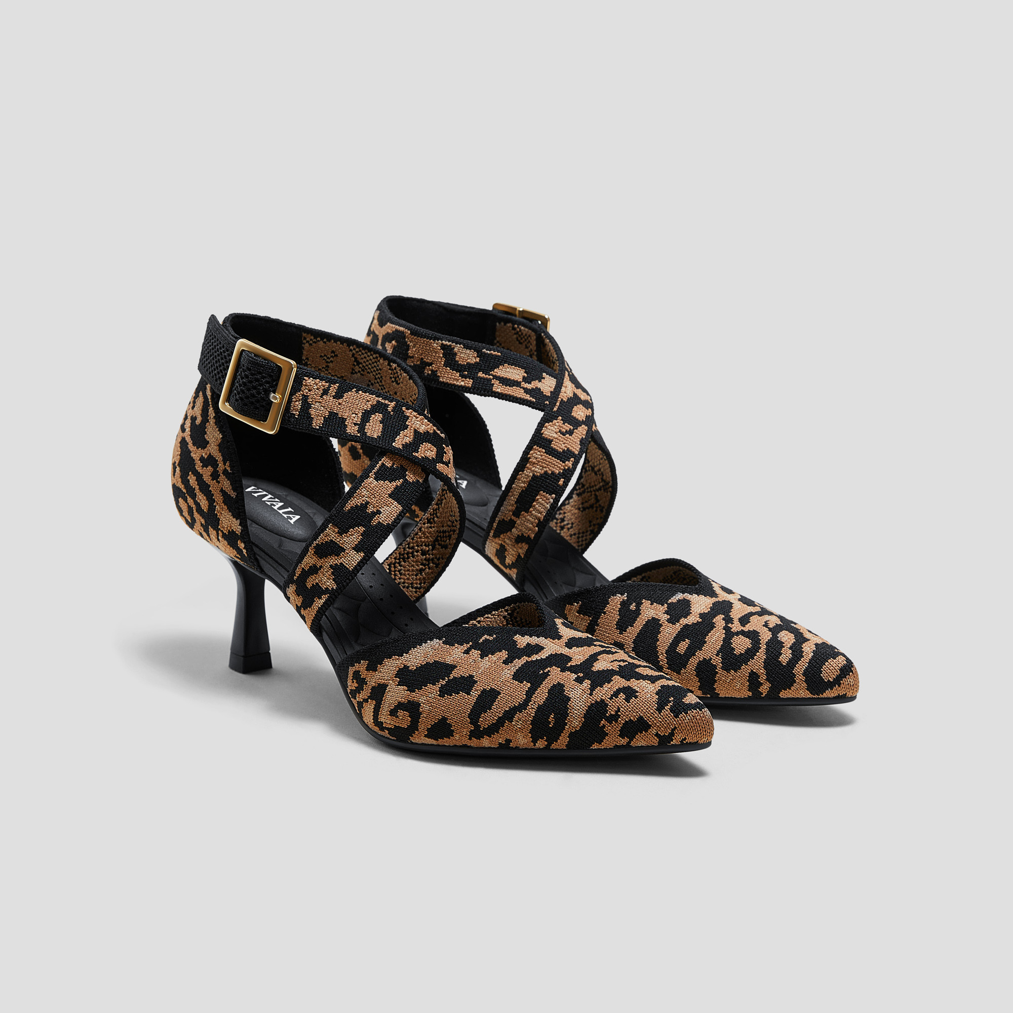 Pointed-Toe Cross-Strap Stilettos (Anabelle) | VIVAIA