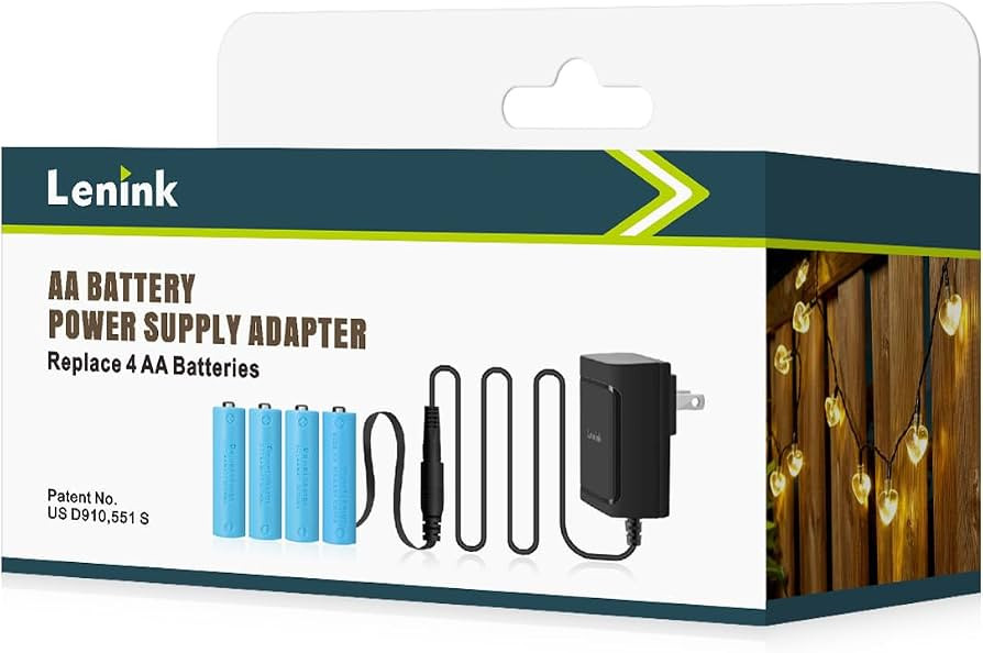 Lenink AC Power Supply Adapter for 4 AA Batteries, AA Battery Replacement Adapter for LED Light, ... | Amazon (US)