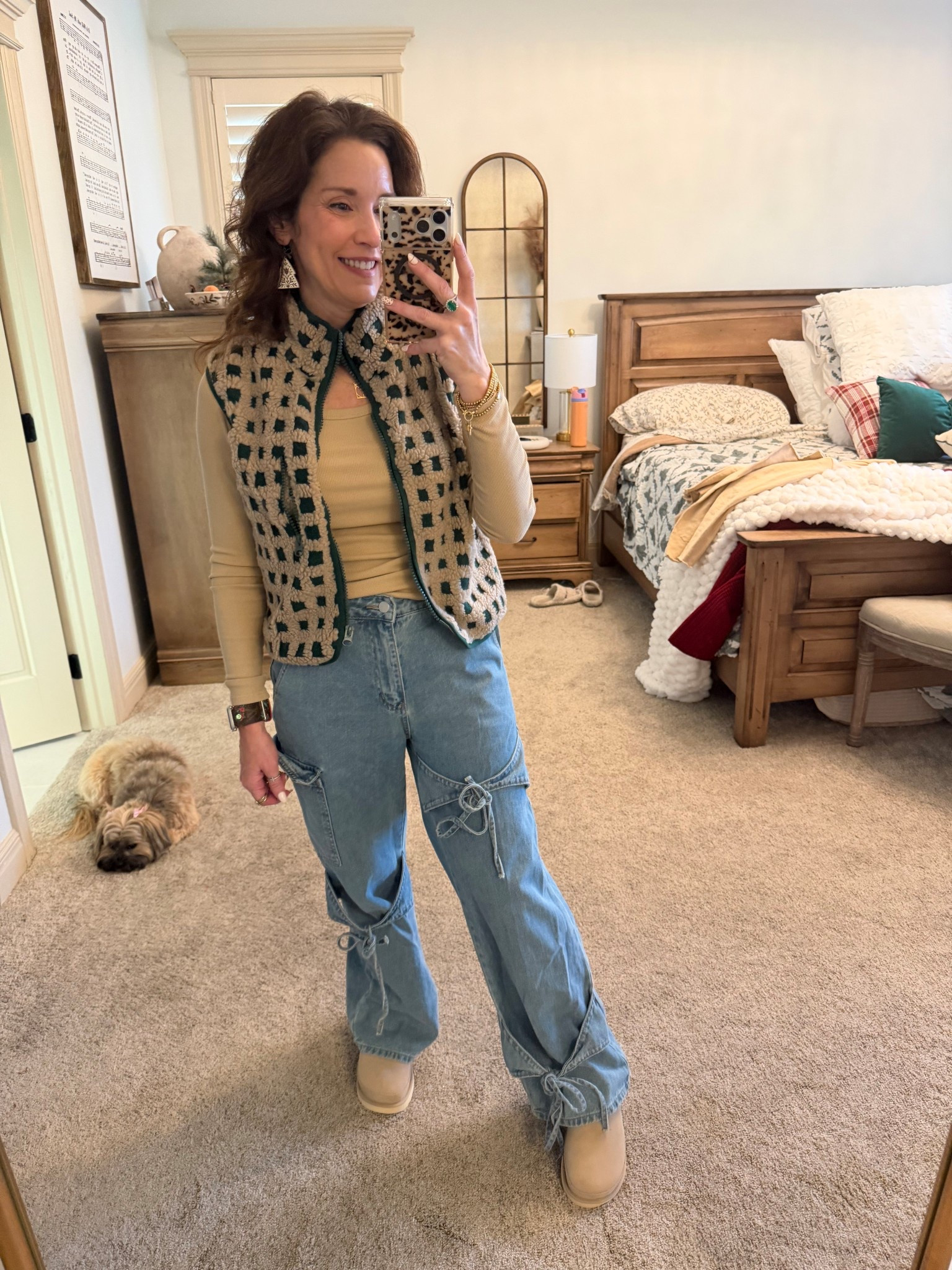 Love this vest so cute & on sale on Amazon too! 

Paired with now jeans and my clog uggs 

#LTKFindsUnder50 #LTKOver40 #LTKSaleAlert