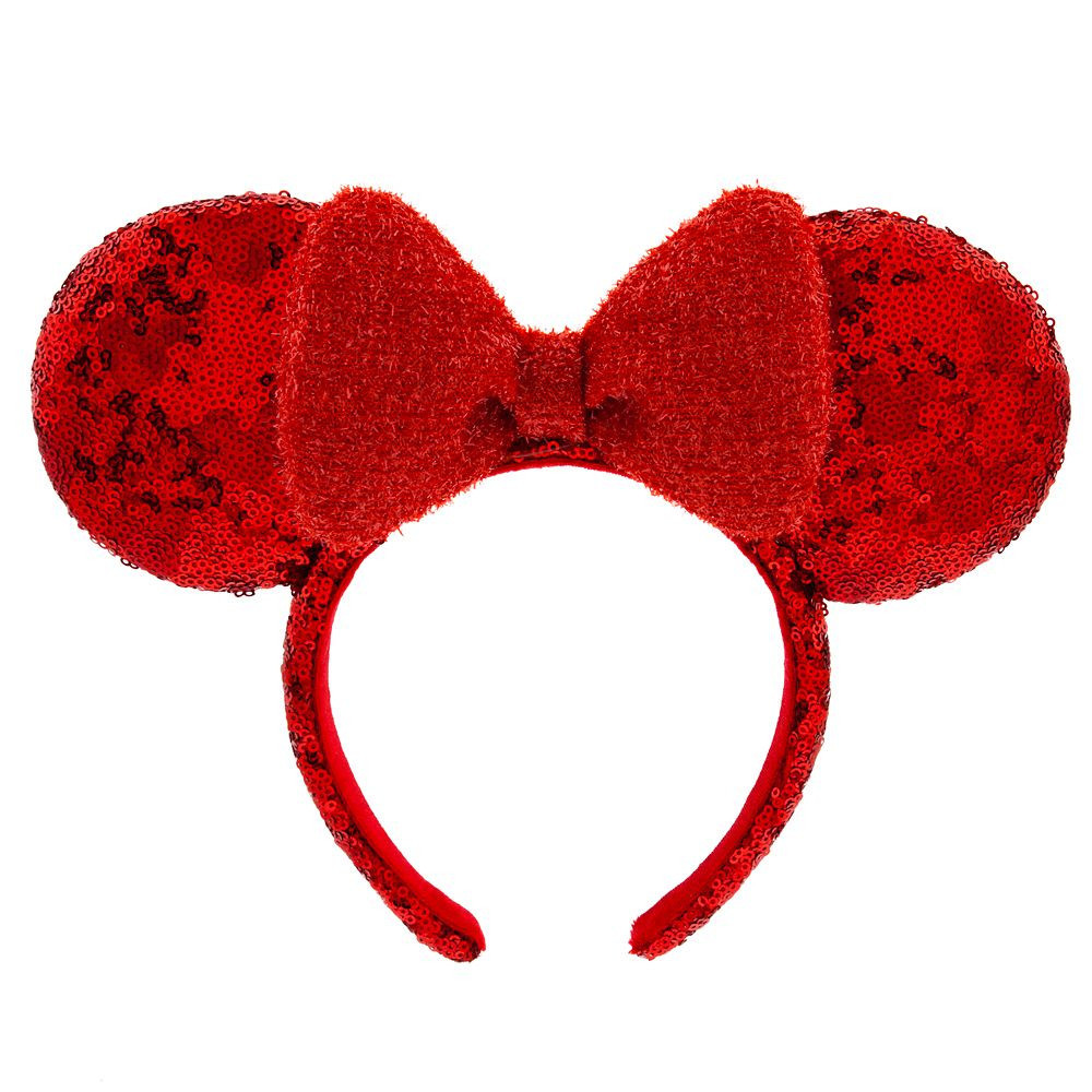 Minnie Mouse Sequined Ear Headband for Adults Red Official shopDisney | Disney Store