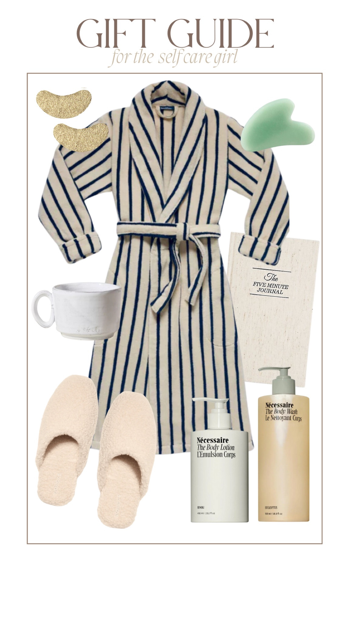Gift guide for the self care girl




Robe, slippers, journal, stone mug, Gua sha, eye masks

#LTKGiftGuide #LTKFindsUnder100 #LTKHoliday