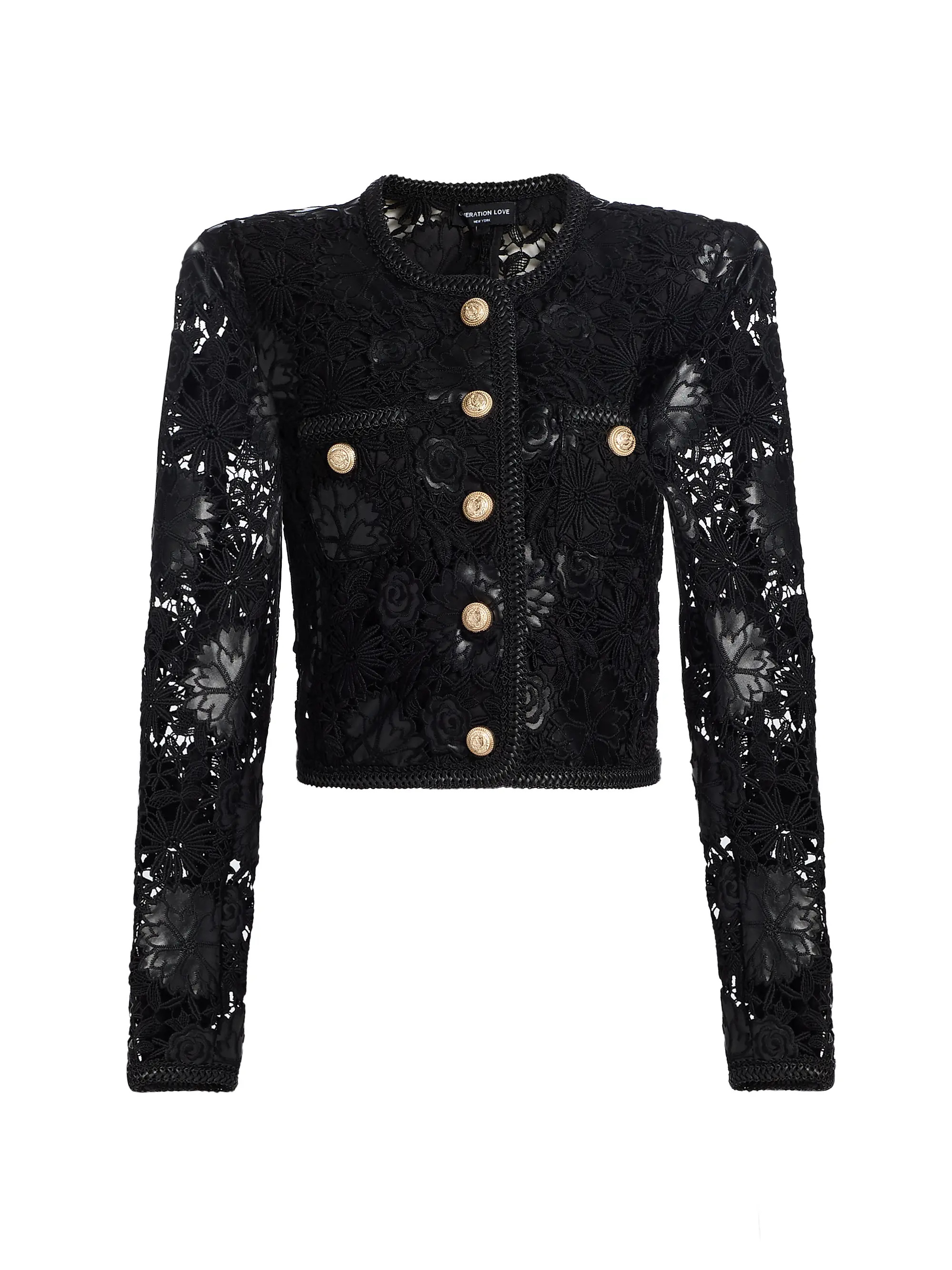 Generation Love Amber Lace Faux Leather Jacket | Saks Fifth Avenue | Saks Fifth Avenue