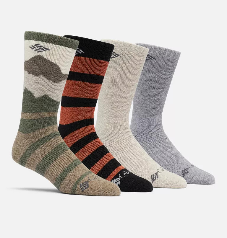 Men's Mountain View Midweight Wool Crew Sock - 4pk | Columbia Sportswear