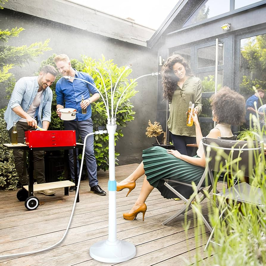 Stand Patio Mister, Portable Misting Cooling System for Outside Patio, with 5 Flexible Misting Sp... | Amazon (US)