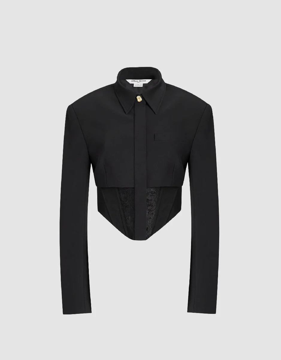 Cropped Straight Shirt | Urban Revivo