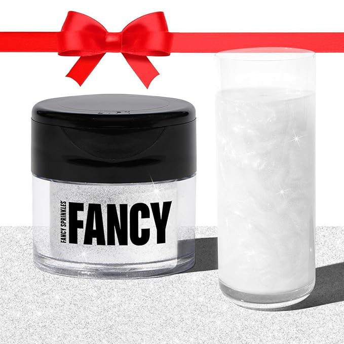 Fancy Sprinkles Holiday Diamond White Premium Edible Glitter, 100% Edible Glitter for Sparkling F... | Amazon (US)