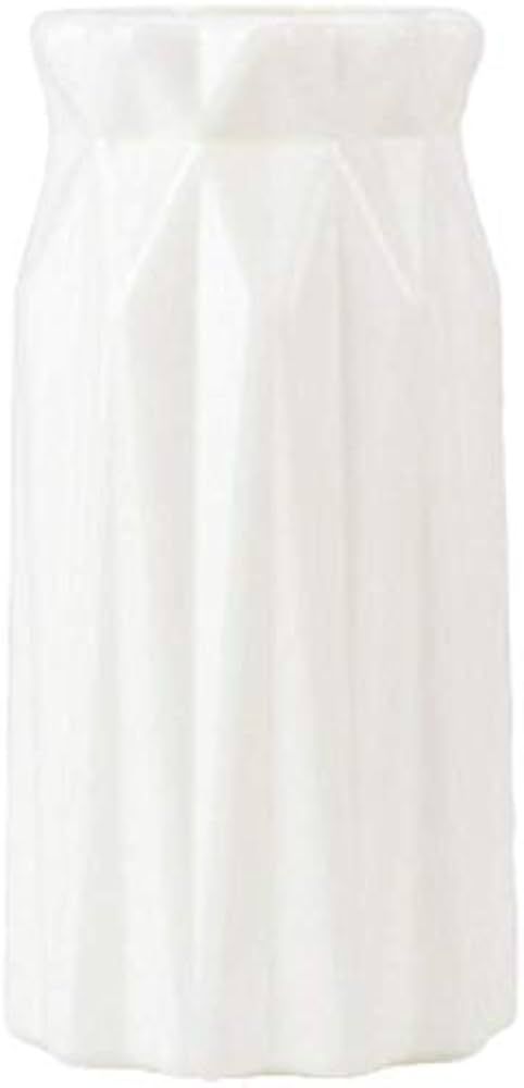 Ceramic Look Plastic Vase - Unbreakable Vase for Flowers (Origami Seashell White) | Amazon (US)
