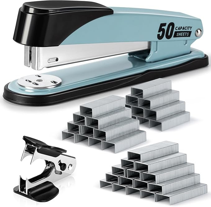 Deli Stapler Heavy Duty, Full Strip Staplers for Desk with 2000 Staples and Staple Remover, 50 Sh... | Amazon (US)