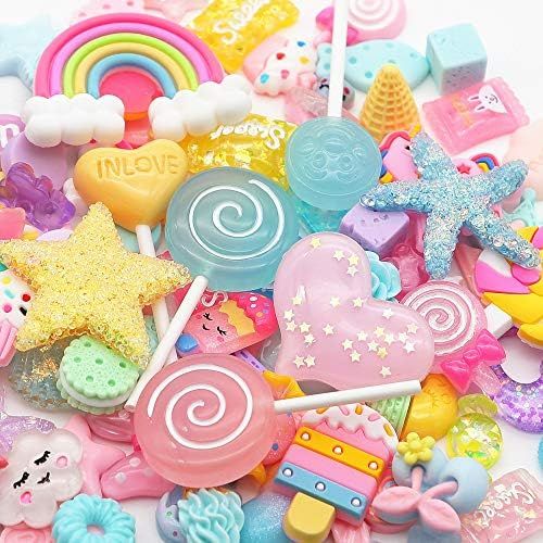 Slime Charms Cute Set - ANPHNIE Charms for Slime Assorted Candy Sweets Flatback Resin Cabochons for  | Amazon (US)
