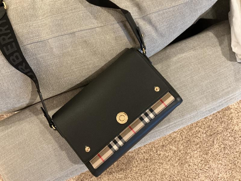 Note Leather & Vintage Check Crossbody Bag | Nordstrom