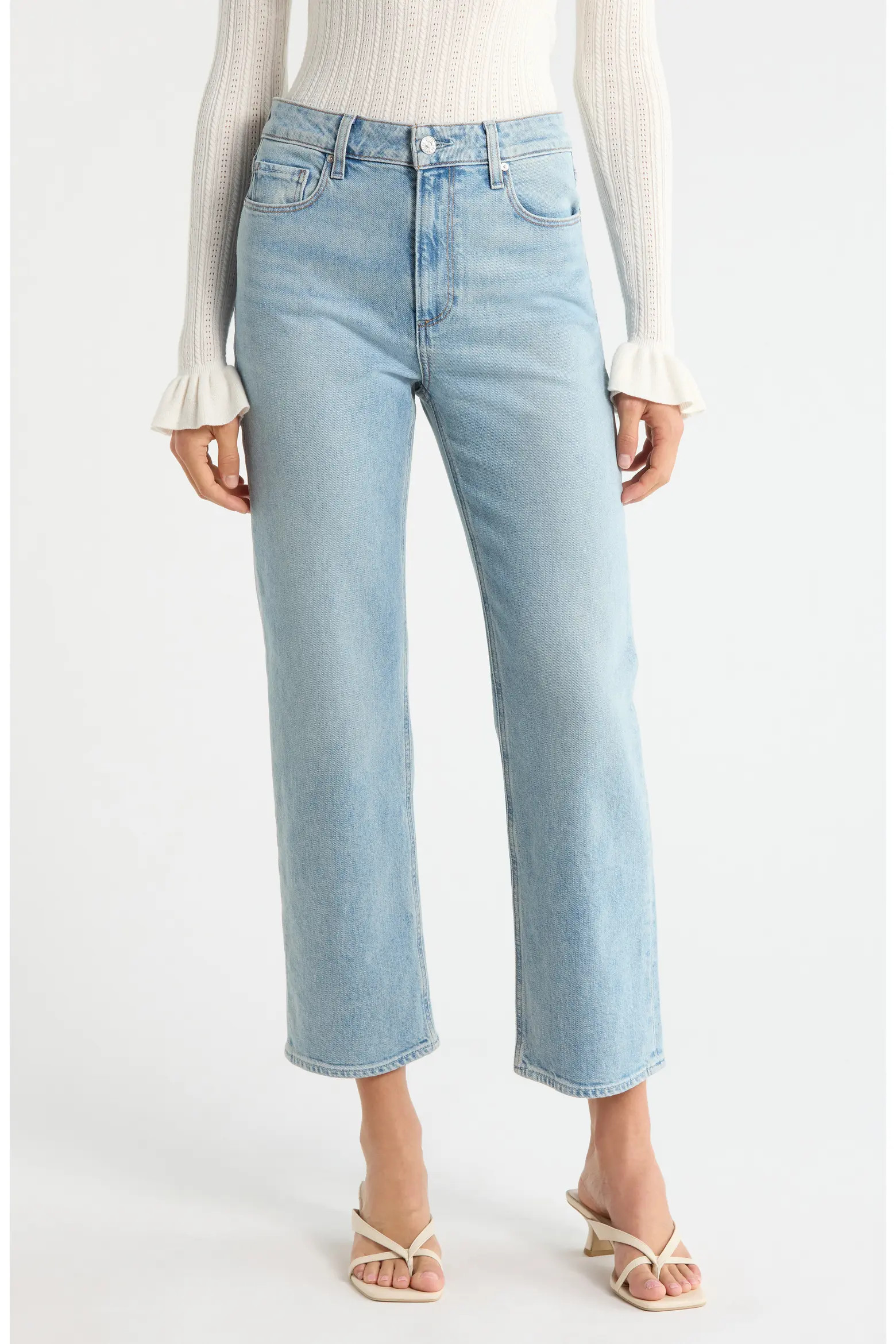 Stevie High Waist Ankle Straight Leg Jeans (Women) | Nordstrom | Nordstrom