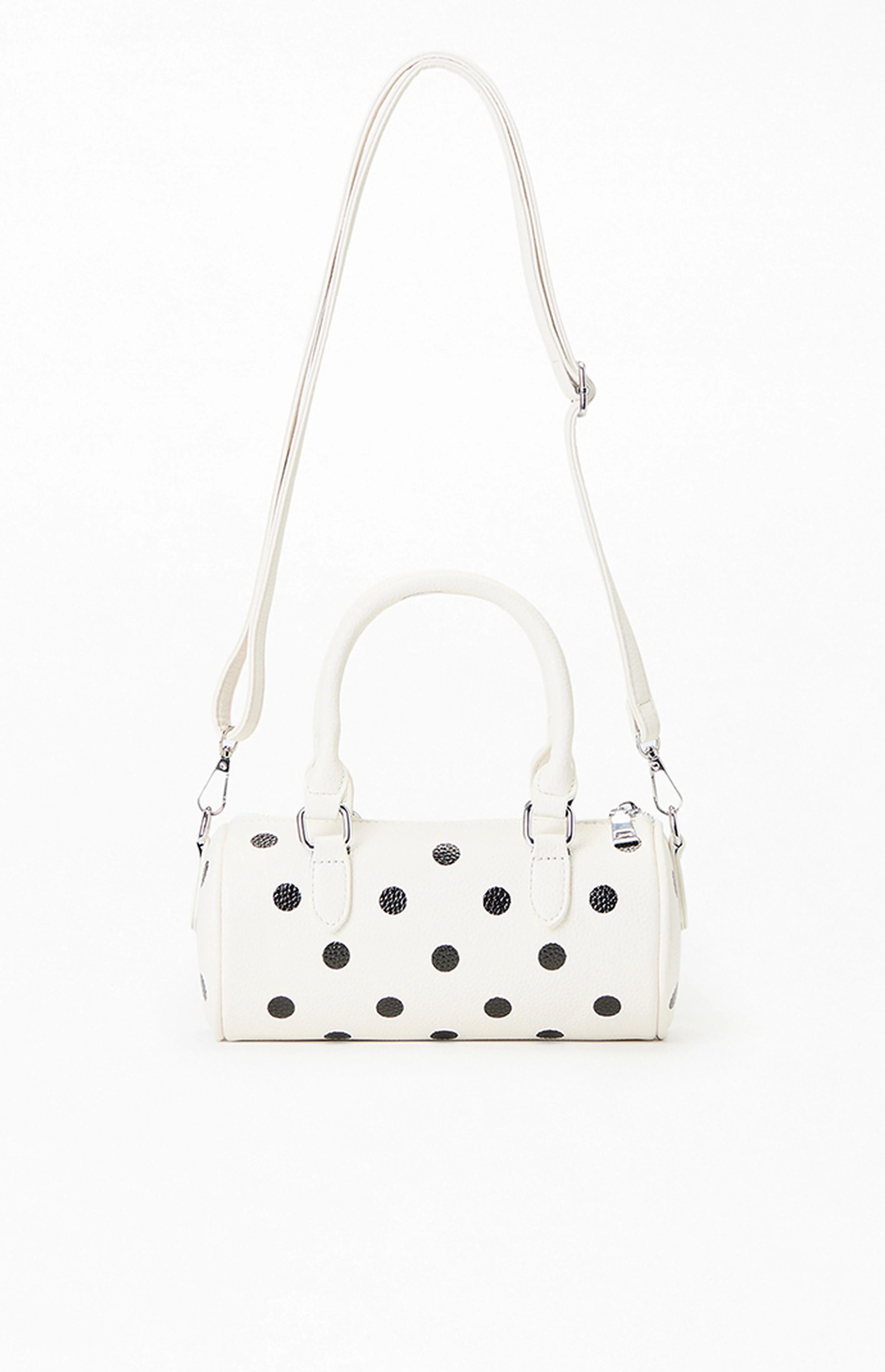 Pacsun Polka Dot Faux Leather Mod Spot Barrel Bag | PacSun