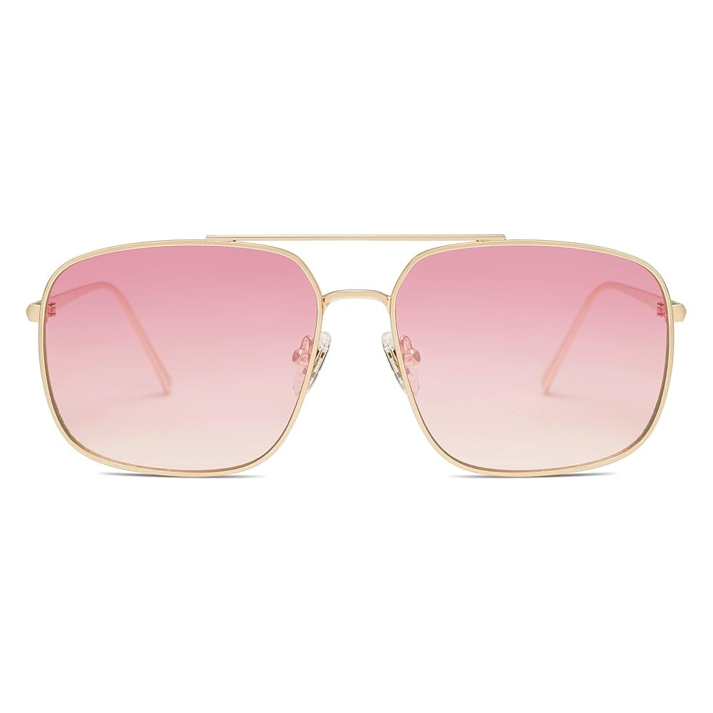 SOJOS Retro Square Aviator Sunglasses Womens Mens Aesthetic Y2k Light Lens Shades SJ1176 | Amazon (US)