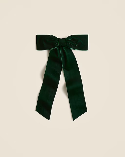 Velvet bow hair clip | J. Crew US