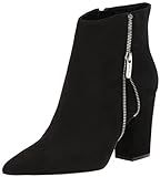 Nine West Women's Glorya Ankle Boot, Black Suede, 11 | Amazon (US)