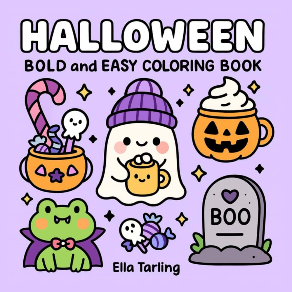 Halloween – Bold and Easy Coloring Book for Kids and Adults | Amazon (US)