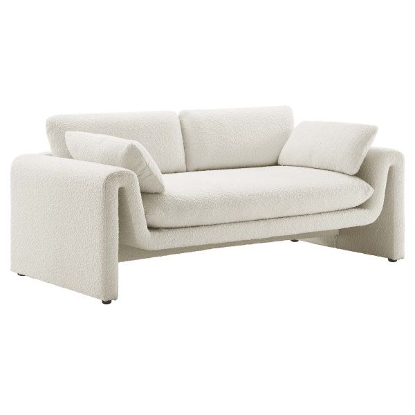 Waverly Boucle Fabric Sofa | Homethreads