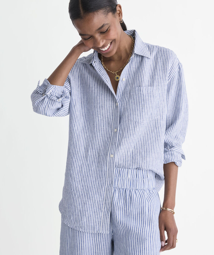 Birdie Linen Button-Down | vineyard vines