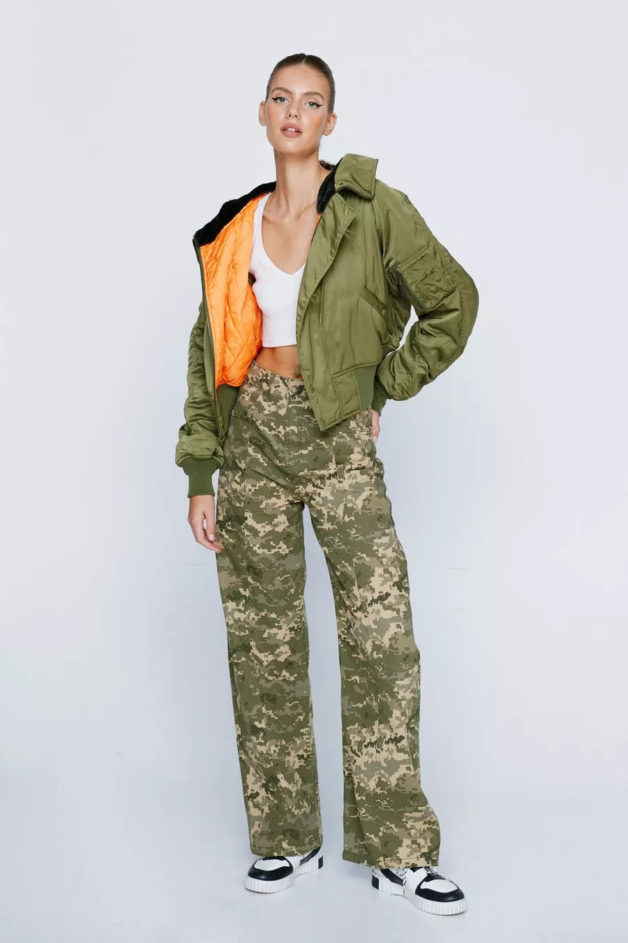 Abstract Camo Wide Leg Pants | Nasty Gal (US)