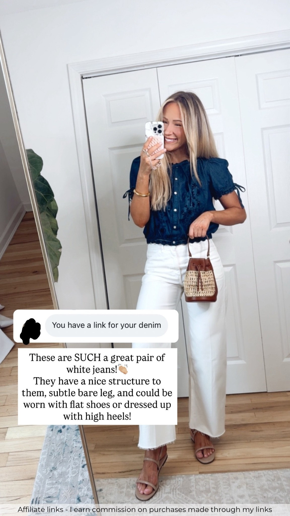 Affiliate links - I earn commission on purchases made through my links | J.Crew white jeans