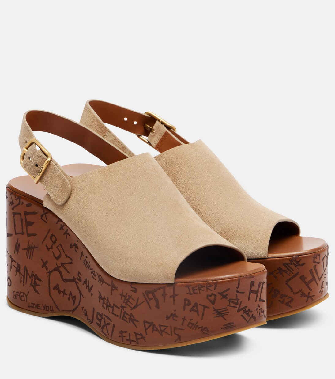 Sandalias con cuña Maxime 80 de ante | Mytheresa (INTL)