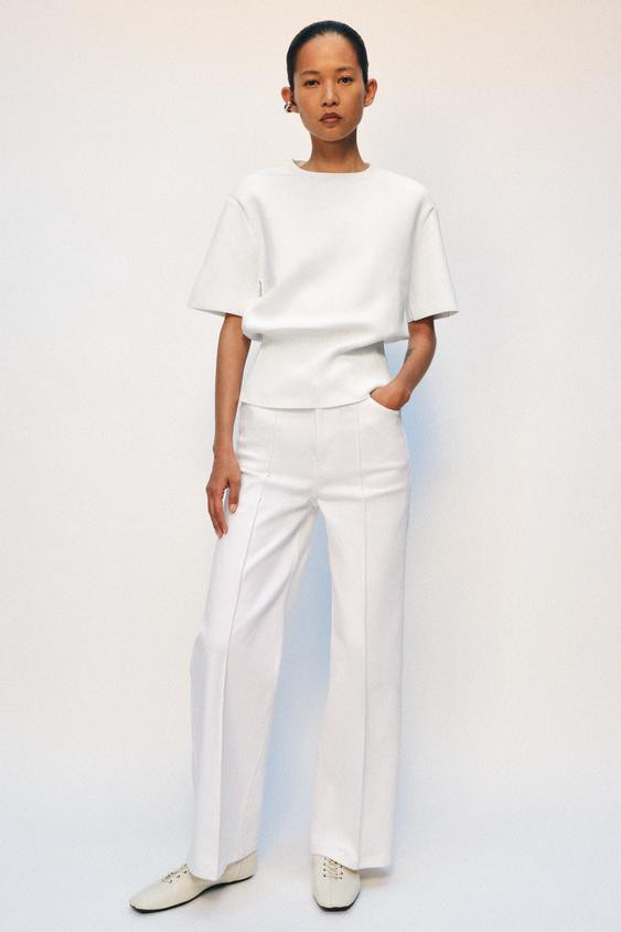 SHOULDER PAD KNIT TOP | Zara US
