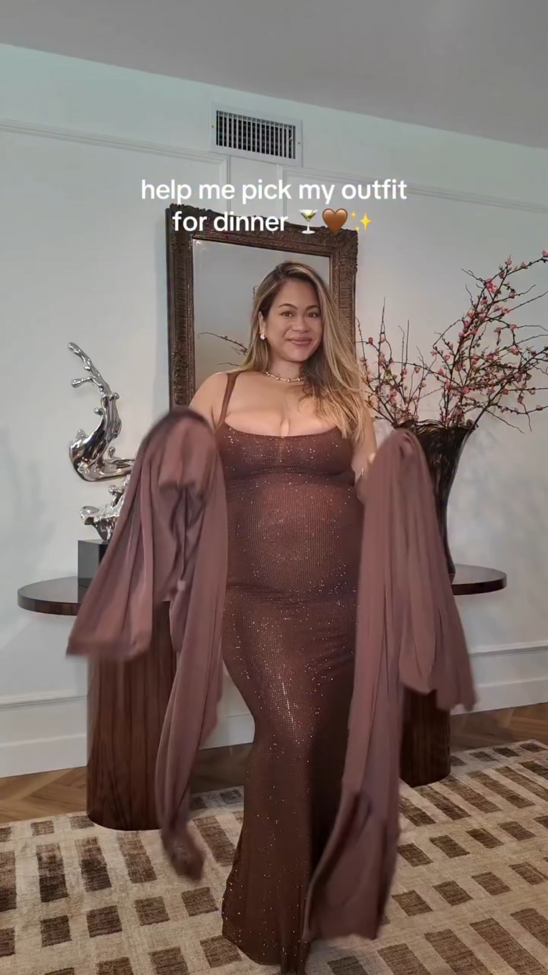 Pregnant or not, I’m gonna slay 💅🏽Getting ready for a little dress-up dinner 🥂 Help me pick my fit! 

Everything’s linked on my ShopMy (in bio!) 💕
 @Meshki 3XL 

#grwm #ootn #pickmyoutfit #fashionreel #styleinspo #outfitideas #ootdfashion #stylecheck #fashionvibes #outfitinspo