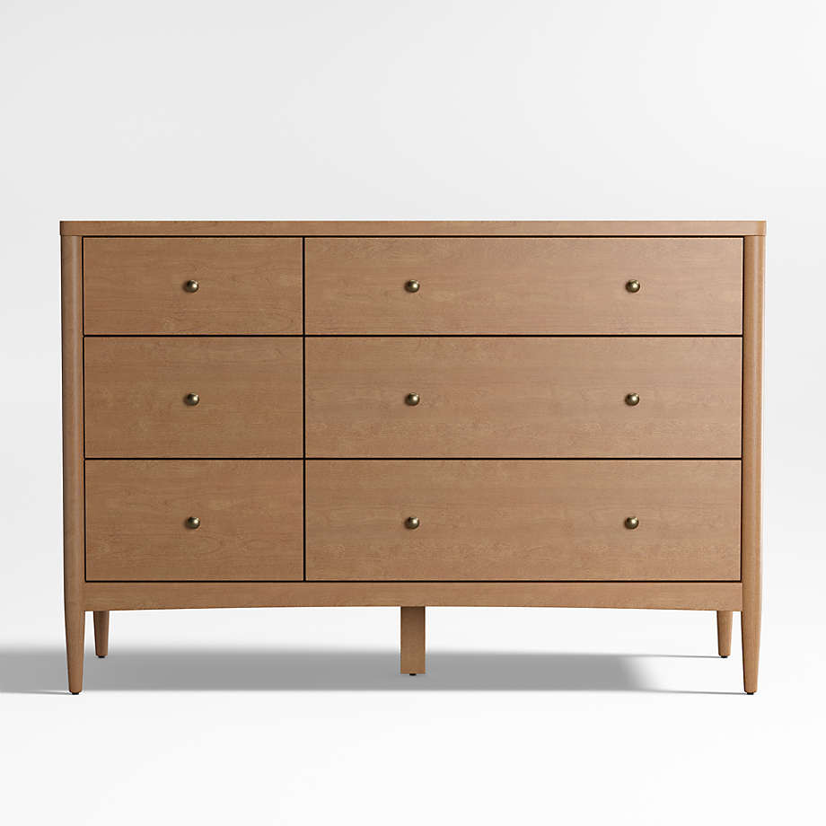Hampshire Cozy Grey Wood 6-Drawer Kids Dresser + Reviews | Crate & Kids | Crate & Barrel