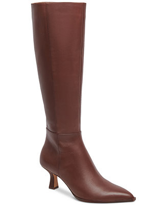 Women's Auggie Pointed-Toe Kitten-Heel Knee-High Dress Boots | Macy's