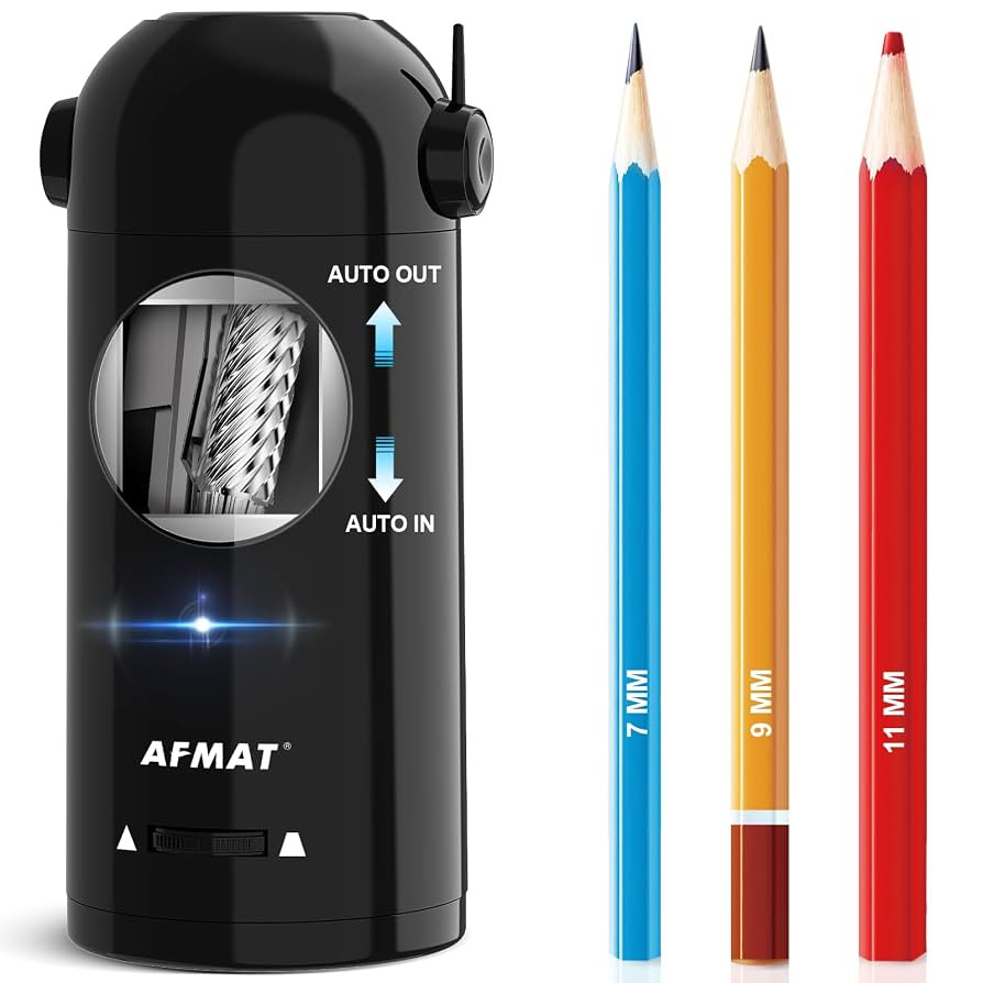 AFMAT Electric Pencil Sharpener for Colored Pencils 7-11.5mm, Robot Pencil Sharpener, Fully Autom... | Amazon (US)