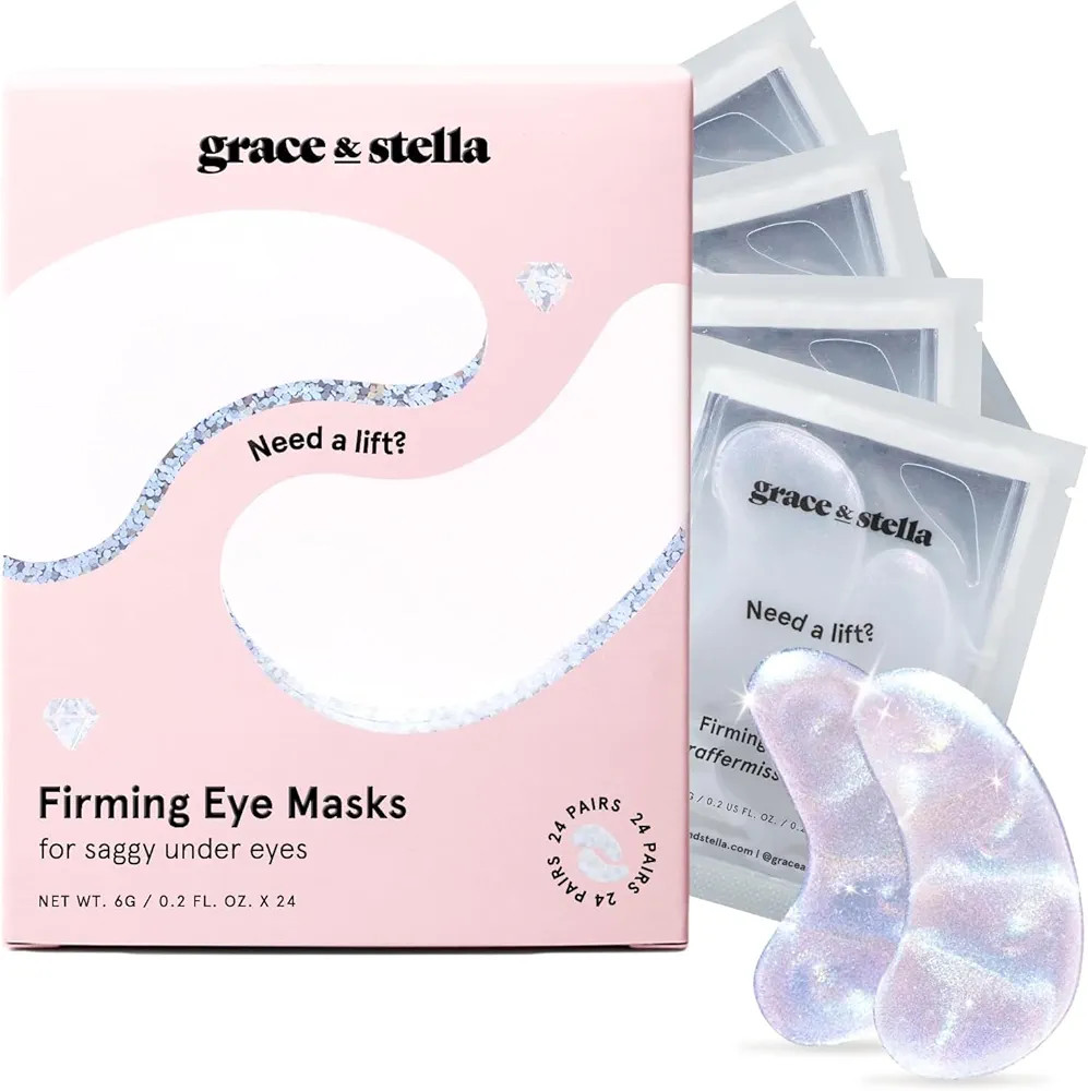 grace & stella Under Eye Patches with Peptides & Rice Extract - Firming Eye Masks for Dark Circle... | Amazon (US)