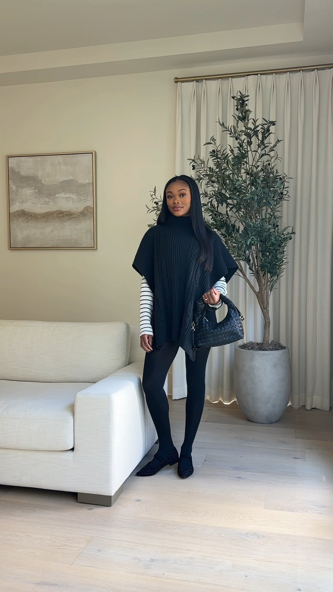 Thanksgiving outfit inspiration! Love how this poncho looks when styled with a striped top and  polka dot ballet flats! 

#LTKFindsUnder50 #LTKHoliday #LTKShoeCrush