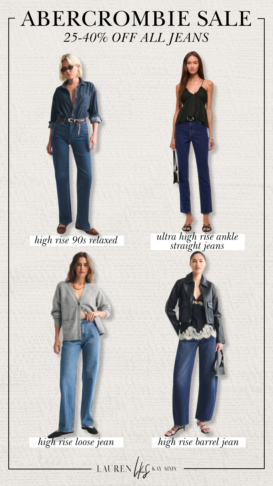 the abercrombie sale happening right now is the perfect time to buy your denim!🩷 

 #LTKSaleAlert #LTKWorkwear