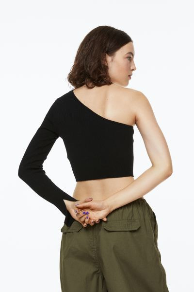 One-shoulder Rib-knit Top | H&M (US + CA)