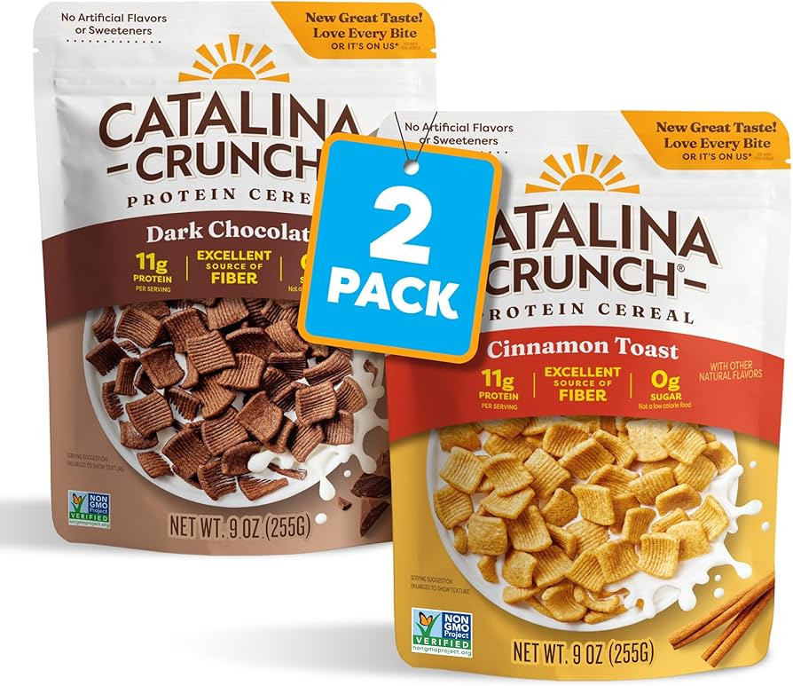 Catalina Crunch Protein Cereal | Sugar Free Breakfast Cereal with 11g of Protein | Gluten Free, K... | Amazon (US)