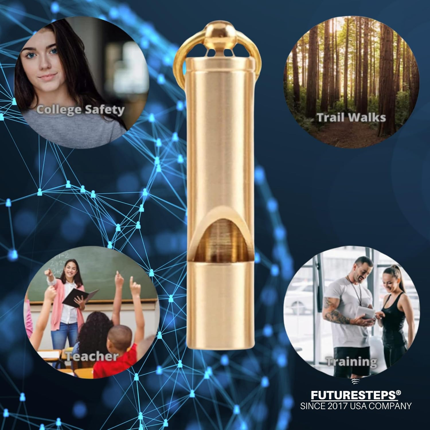 Loudest Brass Whistle Best Premium Emergency Whistle 125db+ One Piece Outdoor Survival Whistle On... | Amazon (US)