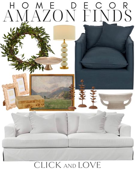 Amazon home finds✨ Greenery can be added in to coordinate with the seasons and add some color to your space! 

Sofa, neutral sofa, accent chair, armchair, blue accent chair, navy accent chair, framed art, seasonal decor, faux greenery, wreath, pedestal, lamp, lighting, frame, decorative box, decorative accessories, bookcase decor, modern style, fall, fall finds, fall home decor, seasonal hole decor, traditional home decor, budget friendly home decor, Amazon, Amazon home, Amazon must haves, Amazon finds, amazon favorites, Amazon home decor, Amazon furniture #amazon #amazonhome



#LTKhome #LTKunder100 #LTKSeasonal