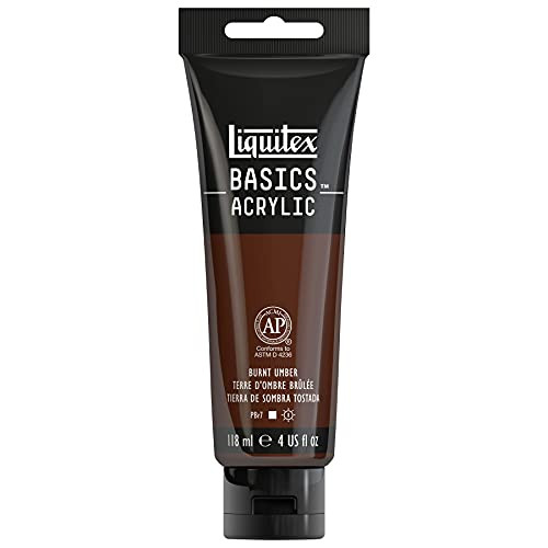 Liquitex BASICS Acrylic Paint, 4-oz tube, Burnt Umber | Amazon (US)