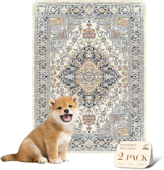 nunubaby Reusable Potty Pads for Dogs for Crates and Floors. Washable Pee Pads for Dogs, Stylish,... | Amazon (US)