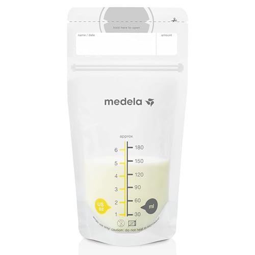 Medela Breast Milk Storage Bags, 100 Count, Ready to Use Breastmilk Bags for Breastfeeding, Self Standing Bag, Space Saving Flat Profile, Hygienically Pre-Sealed, White, 6 Ounce | Amazon (US)