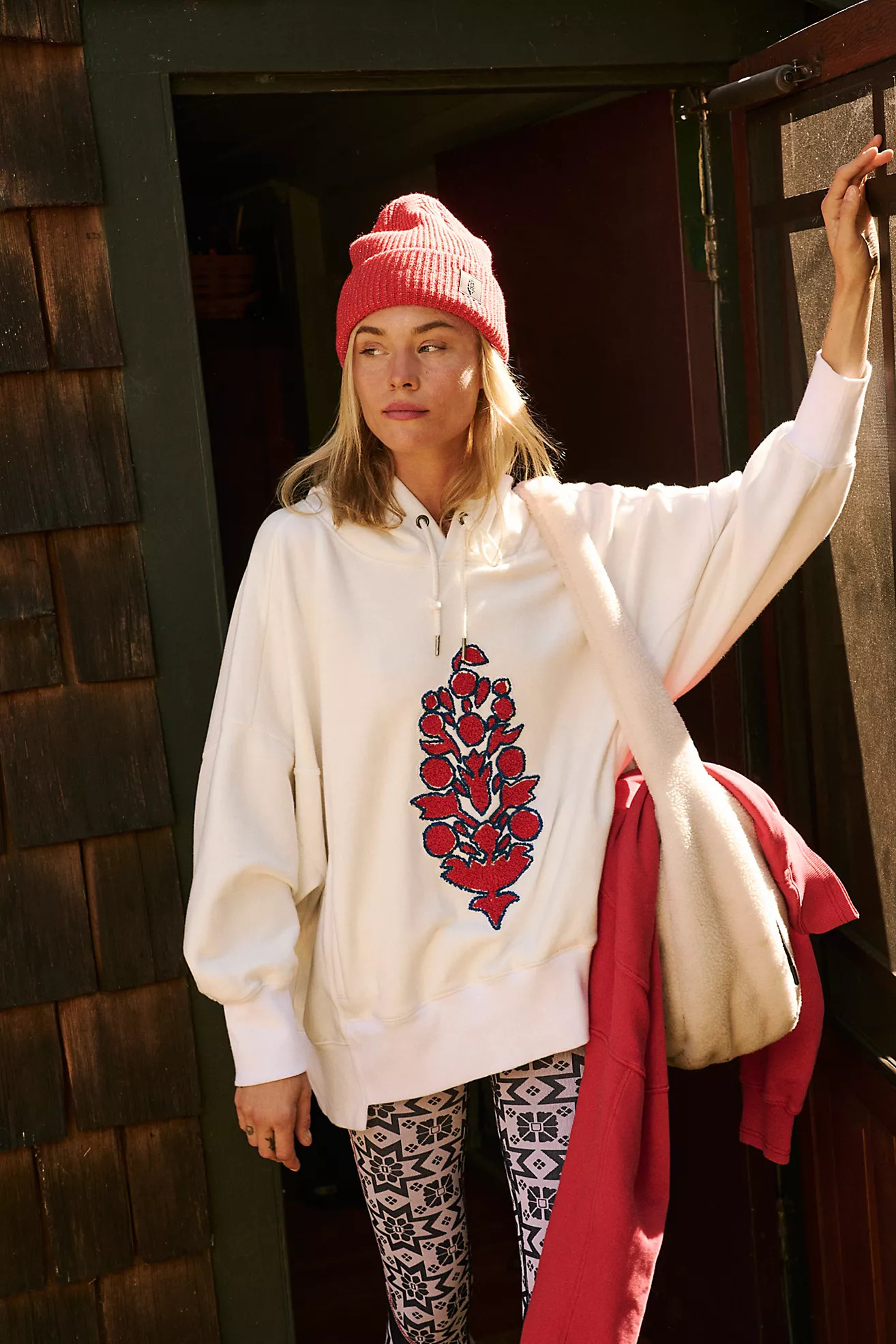 Sprint To The Finish Chenille Logo Hoodie | Free People (Global - UK&FR Excluded)