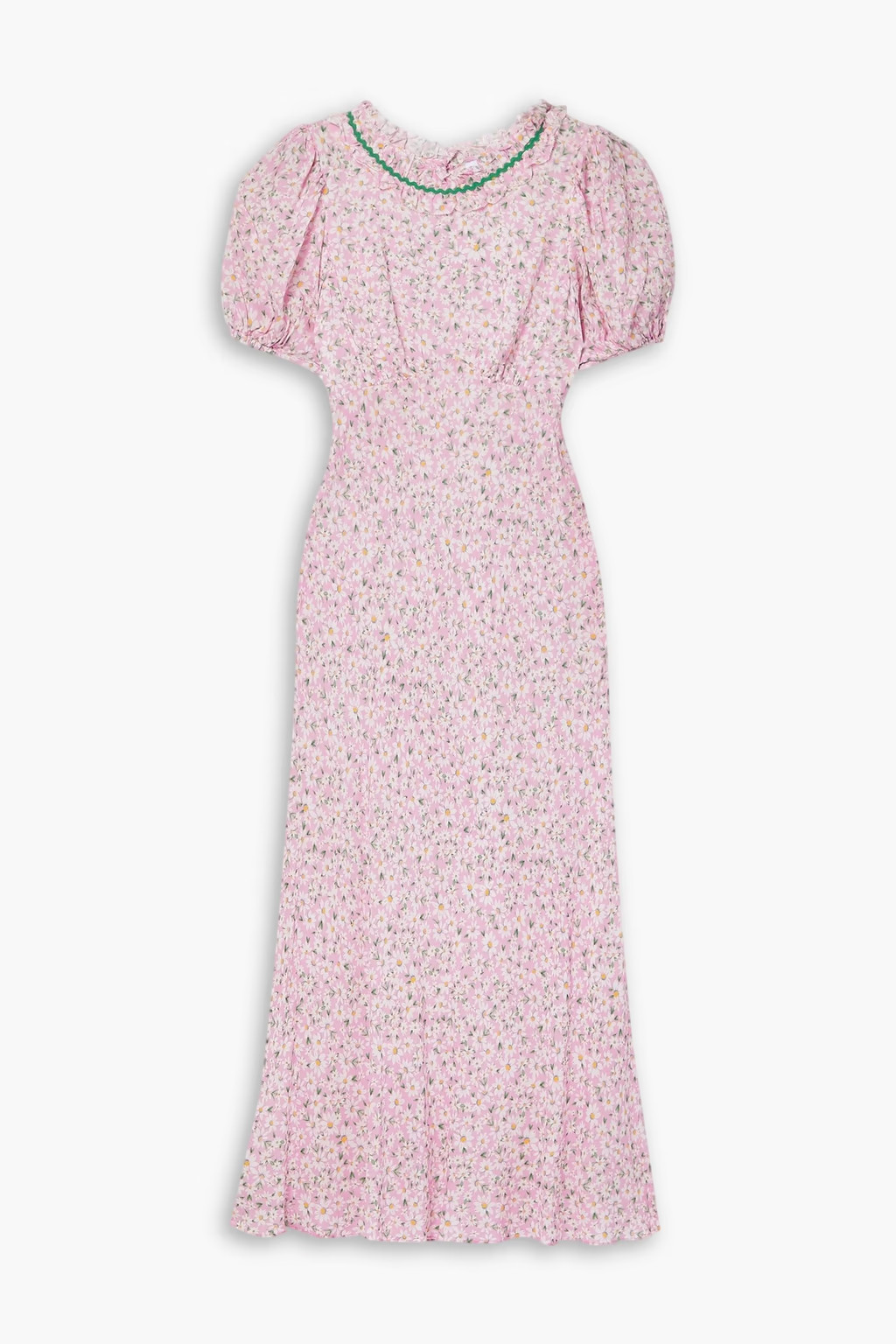 Deia ruffled floral-print voile midi dress | The Outnet (UK and Europe)