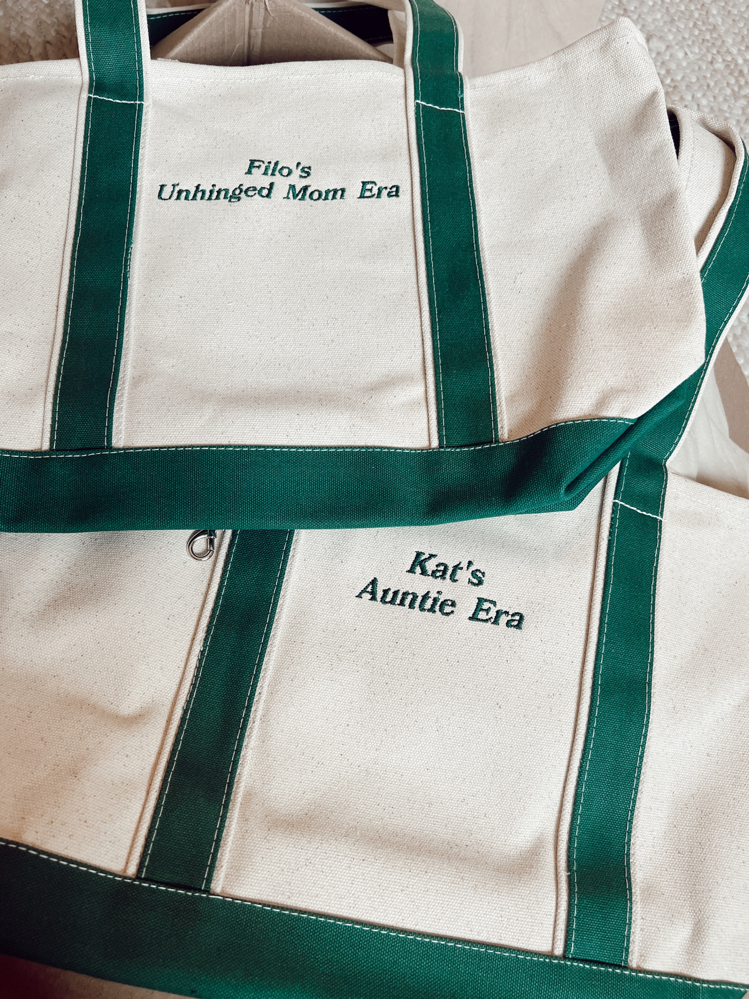 Personalized canvas totes 