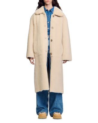 Sandro Giovanni Shearling Coat  | Bloomingdale's Women Coats & Jackets | Bloomingdale's (US)