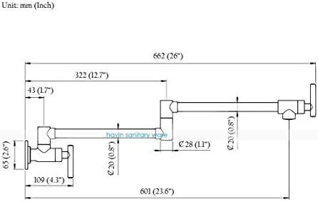 Havin Brass Pot Filler,Pot Filler Faucet Wall Mount,Brass Material,with Double Joint Swing Arms (... | Amazon (US)