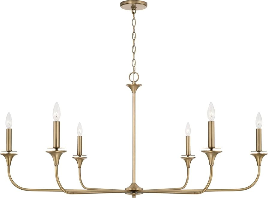 HomePlace Lighting 448961AD Presley Transitional Minimalistic Round Chandelier, 6-Light 360 Total... | Amazon (US)