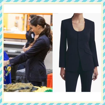 Meghan Markle in Austin Texas in the favorite daughter the Diana jacket 