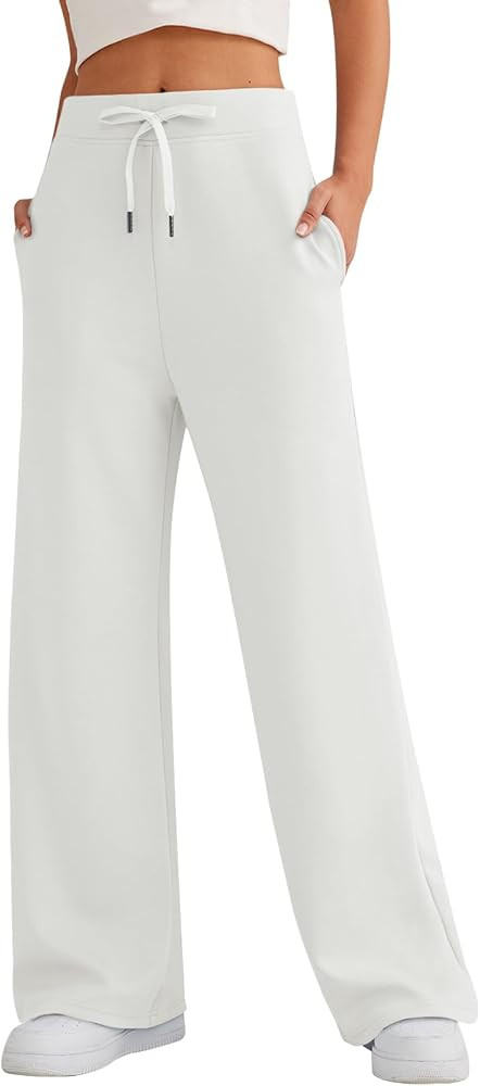 LILLUSORY Women's Wide Leg Sweatpants 2023 Fall Casual High Wasited Pants | Amazon (US)